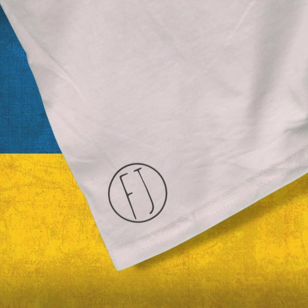Ukraine Teardrop Heart Tee - SUPPORT UKRAINE NOW! - Picture 7 of 7